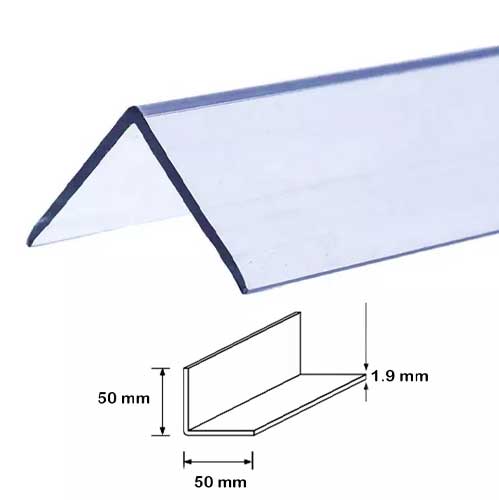 1 Meter Transparent Corner Protector Plastic PVC 90 Degree Angle Trim 