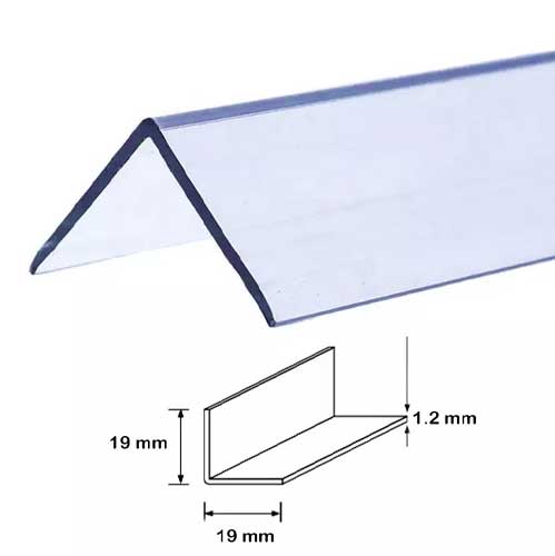 1 Meter Transparent Corner Protector Plastic PVC 90 Degree Angle Trim 