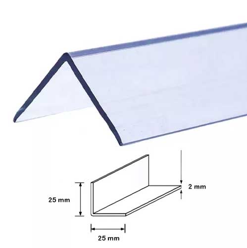 1 Meter Transparent Corner Protector Plastic PVC 90 Degree Angle Trim 