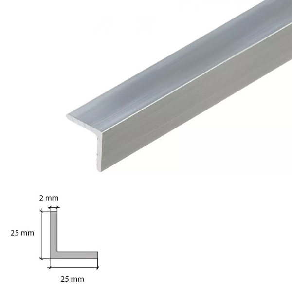 1m Lightweight Aluminum Angle Corner Trim Edging for Cover Internal & External Corners