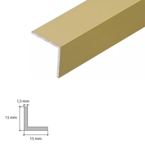 1m Lightweight Aluminum Angle Corner Trim Edging for Cover Internal & External Corners