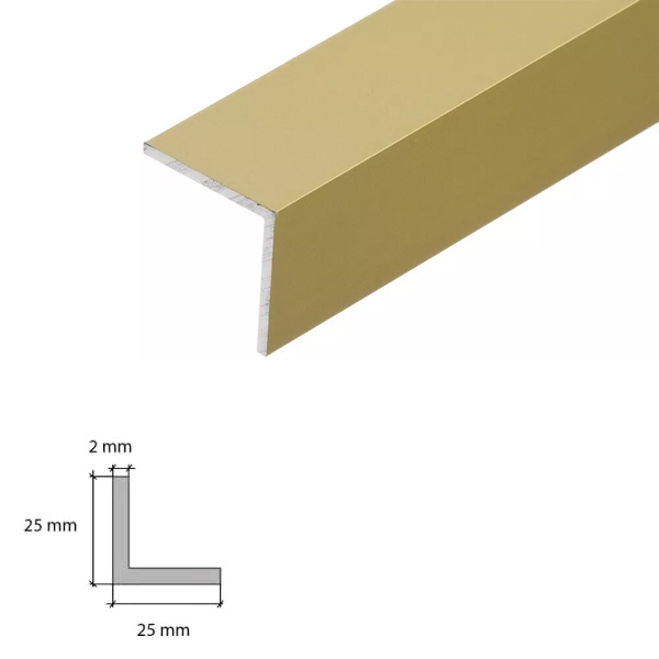 1m Lightweight Aluminum Angle Corner Trim Edging for Cover Internal & External Corners