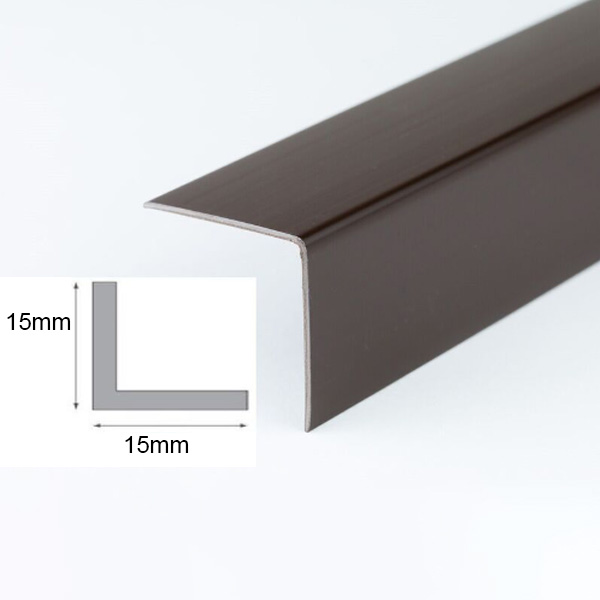 1m Plastic PVC Corner 90 Degree Brown Cover Angle Trim