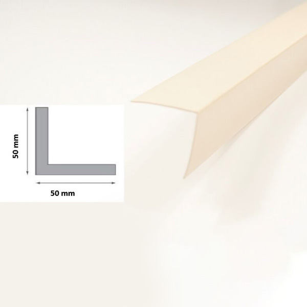 1m Ivory Plastic PVC Corner 90 Degree Angle Trim For Wooden Wall Panels