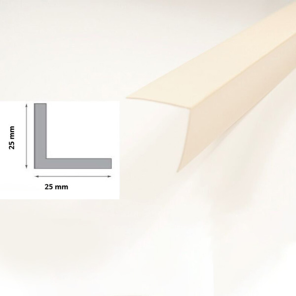 1m Ivory Plastic PVC Corner 90 Degree Angle Trim For Wooden Wall Panels