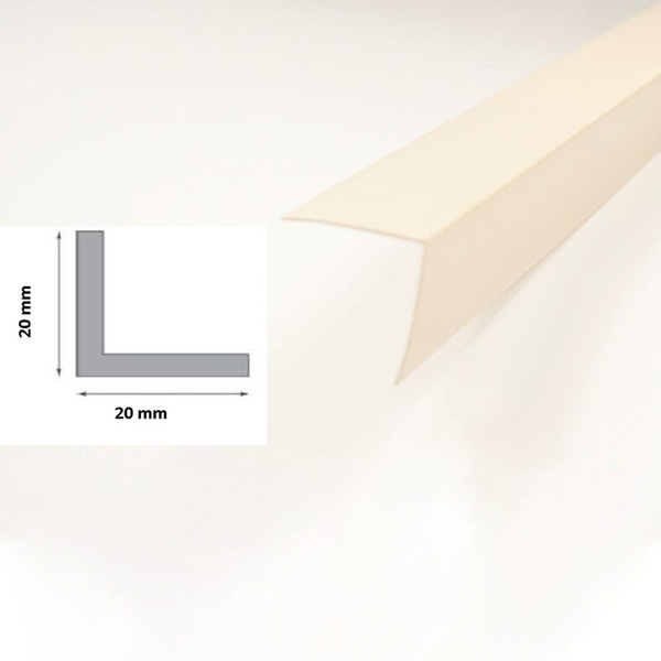 1m Ivory Plastic PVC Corner 90 Degree Angle Trim For Wooden Wall Panels