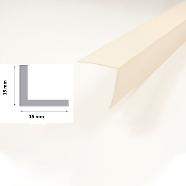 1m Ivory Plastic PVC Corner 90 Degree Angle Trim For Wooden Wall Panels