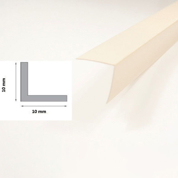 1m Ivory Plastic PVC Corner 90 Degree Angle Trim For Wooden Wall Panels