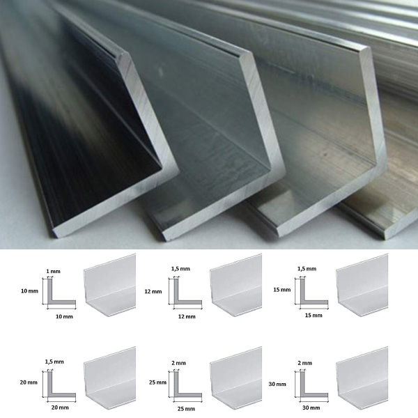 1m Natural Strong Aluminium Extruded Angle Corner Wall Protector