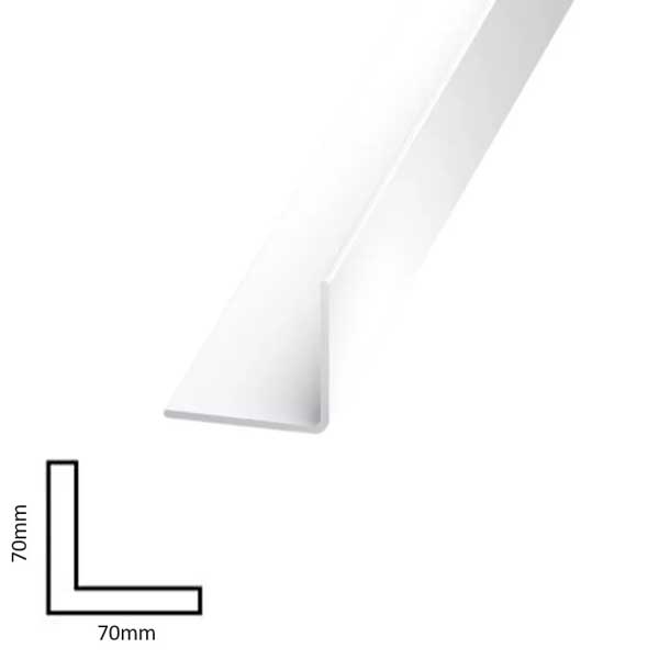 1m Plastic Corner Trim PVC Angle Cover Strip Rigid 90 Degree Angle Edging