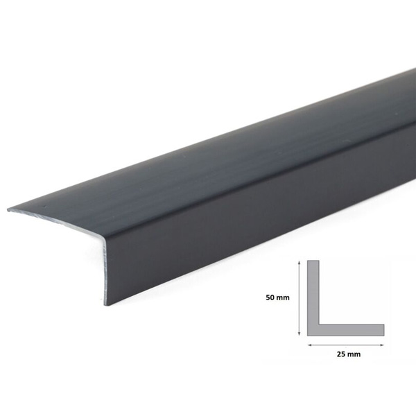 1m Plastic Pvc Corner Unequal Anthracite 90 Degree Angle Trim