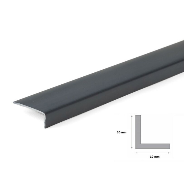 1m Plastic Pvc Corner Unequal Anthracite 90 Degree Angle Trim