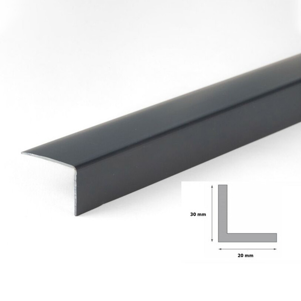 1m Plastic Pvc Corner Unequal Anthracite 90 Degree Angle Trim