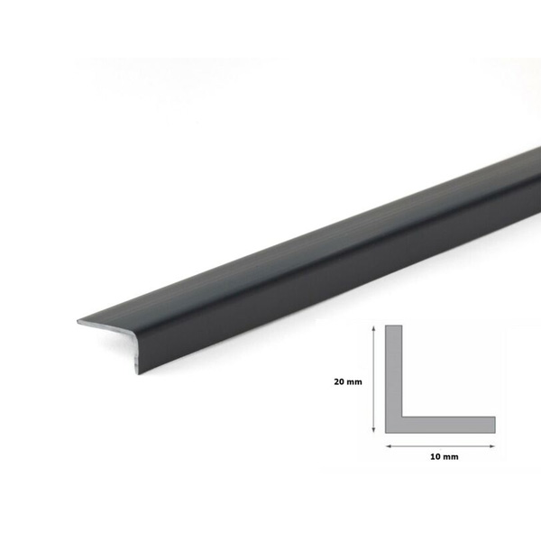 1m Plastic Pvc Corner Unequal Anthracite 90 Degree Angle Trim