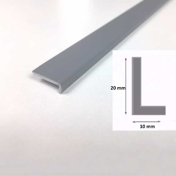 1m Unequal Gray Plastic PVC Corner 90 Degree Angle Trim