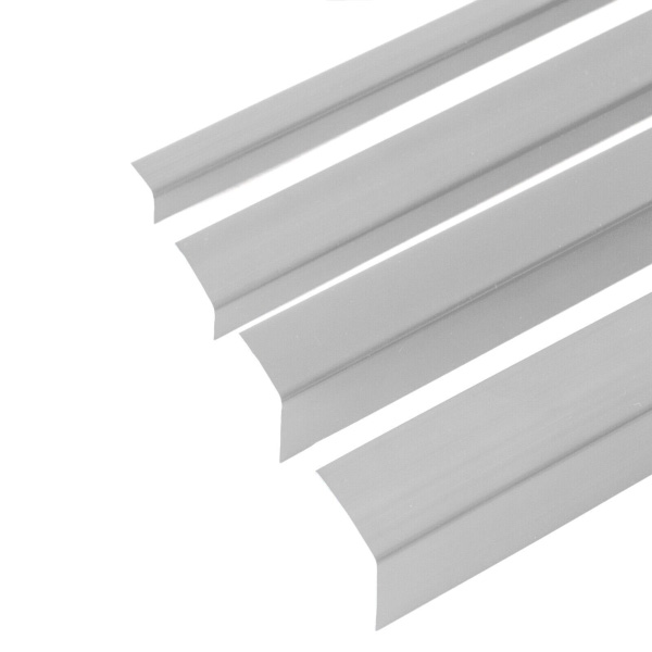 1m Light Grey PVC Unequal Plastic Corner 90 Degree Angle Trim