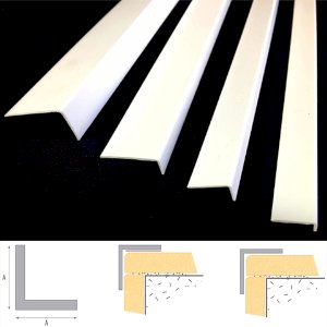 1m White Plastic Pvc Corner Unequal 90 Degree Angle Trim