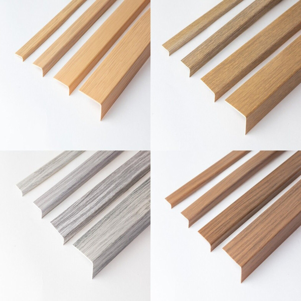 1m Wood Effect Unequal Plastic PVC Corner 90 Degree Angle Trim