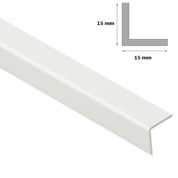 1m Plastic PVC White Corner 90 Degree Angle Trim Edge Protector