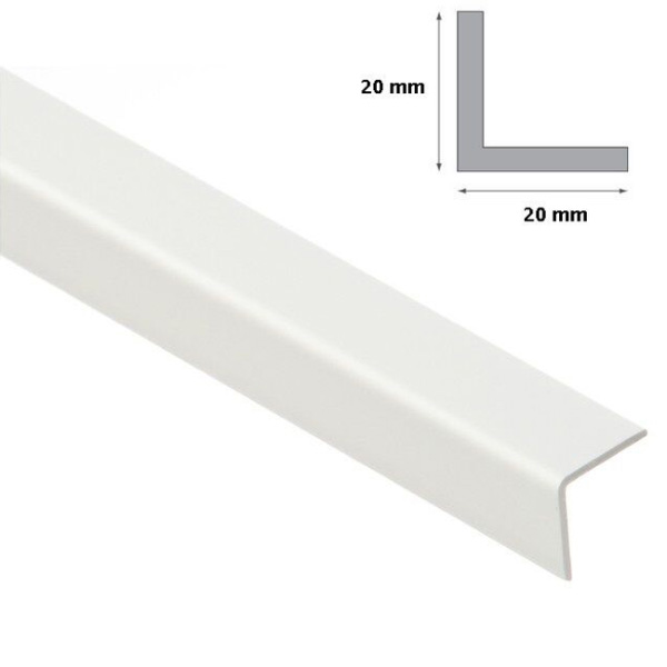 1m Plastic PVC White Corner 90 Degree Angle Trim Edge Protector