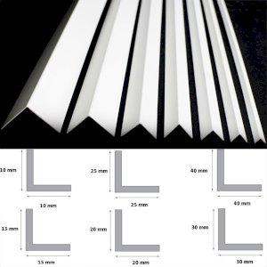 1m Plastic PVC White Corner 90 Degree Angle Trim Edge Protector