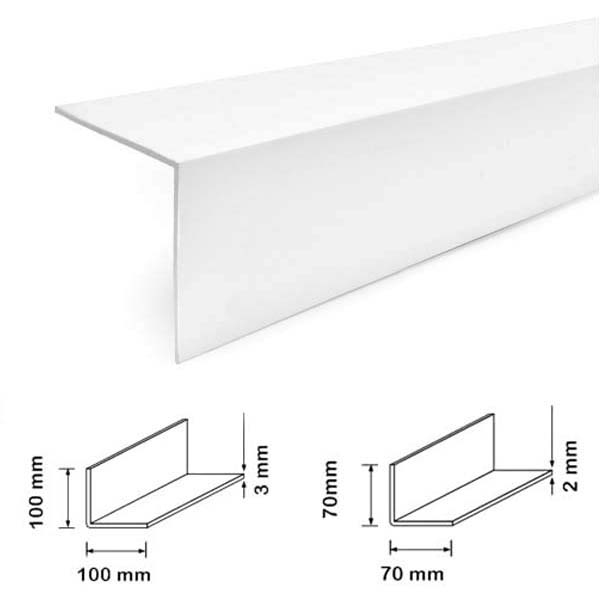 90 Degree Angle White Plastic PVC Corner 1m Long Cover Trim