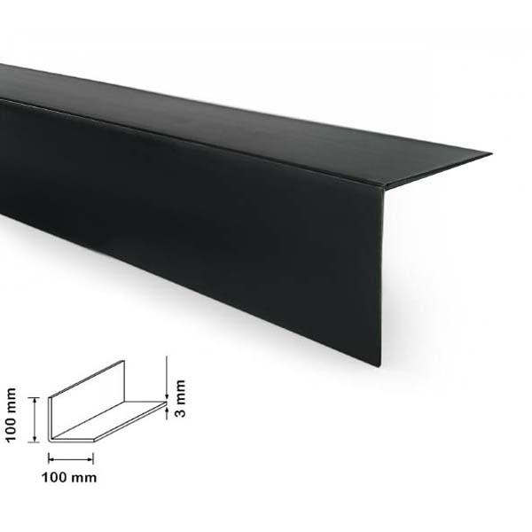  2.44m Black PVC Plastic Corner 90 Degree Angle Trim Cover