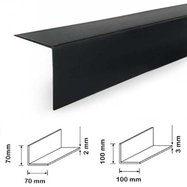  2.44m Black PVC Plastic Corner 90 Degree Angle Trim Cover