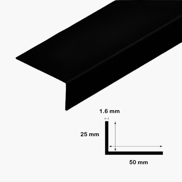 2.5m Plastic PVC Unequal Corner 90 Degree Angle Trim