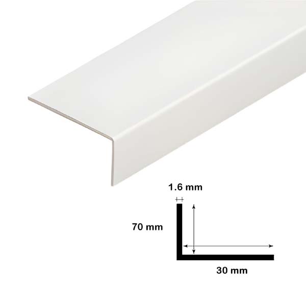 2.5m Plastic PVC Unequal Corner 90 Degree Angle Trim