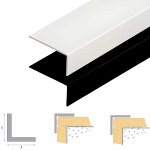 2.5m Plastic PVC Unequal Corner 90 Degree Angle Trim