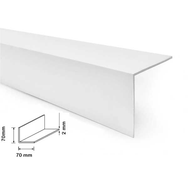 2.5m White Plastic PVC Corner 90 Degree Angle Trim