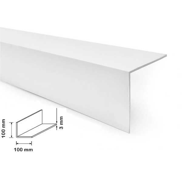 2.5m White Plastic PVC Corner 90 Degree Angle Trim