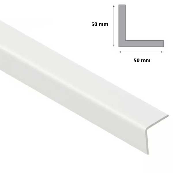 2.5m White Plastic PVC Corner 90 Degree Angle Trim