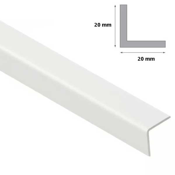 2.5m White Plastic PVC Corner 90 Degree Angle Trim