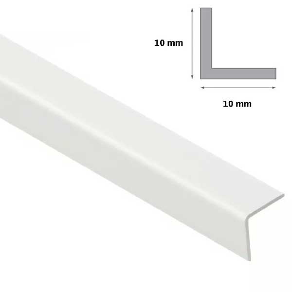 2.5m White Plastic PVC Corner 90 Degree Angle Trim