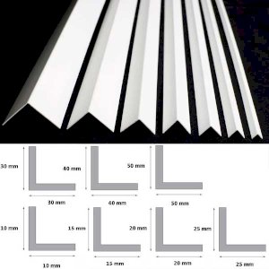 2.5m White Plastic PVC Corner 90 Degree Angle Trim