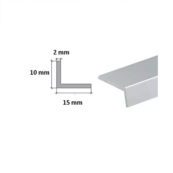 Aluminium Lightweight 2m Long Extruded Angle 