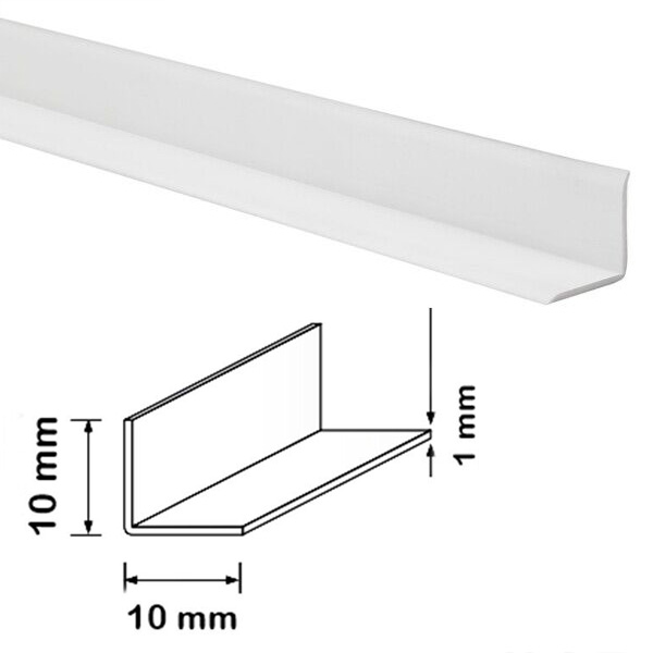 5m Flexible Self Adhesive Plastic PVC Corner 90 Degree Angle Trim 