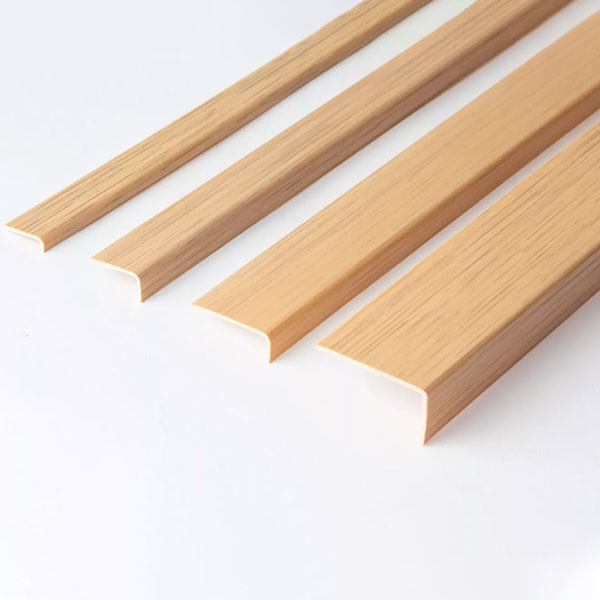 90 Degree Angle Strip 2.5m Long Unequal Wood Effect PVC Plastic Corner 