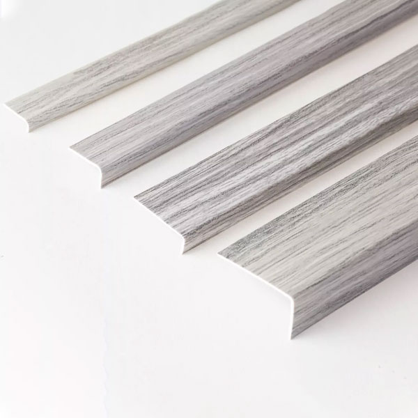 90 Degree Angle Strip 2.5m Long Unequal Wood Effect PVC Plastic Corner 