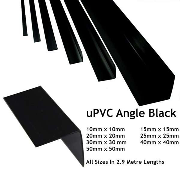 Plastic PVC Corner 90 Degree Black Angle Strong Trim