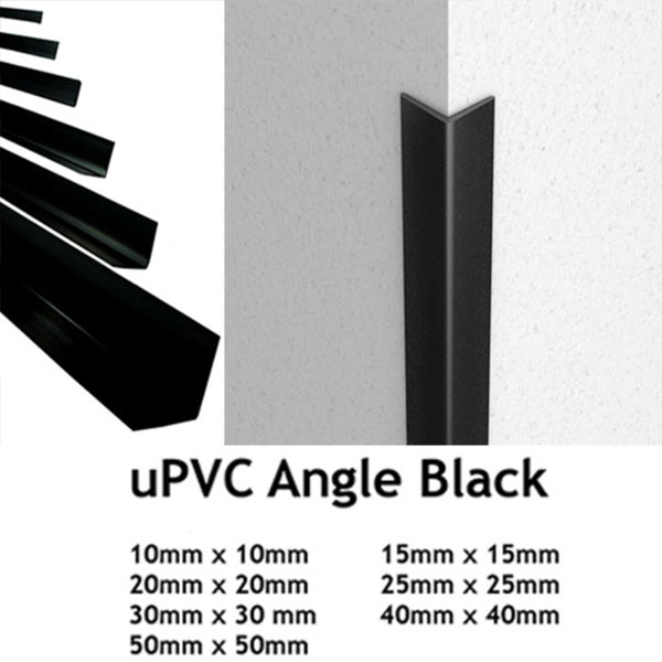 Plastic PVC Corner 90 Degree Black Angle Strong Trim