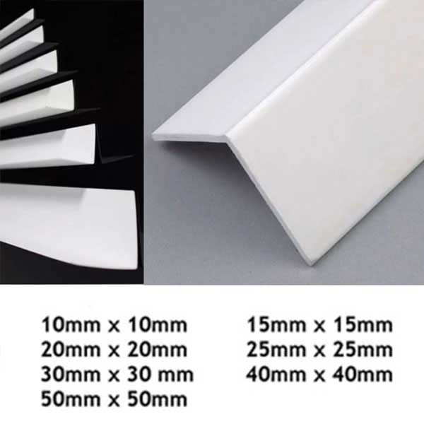 Plastic PVC Corner 90 Degree White Angle Strong Trim