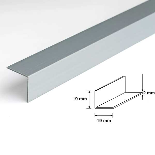 Plastic PVC Silver Corner 90 Degree Angle Trim - 5 Pieces