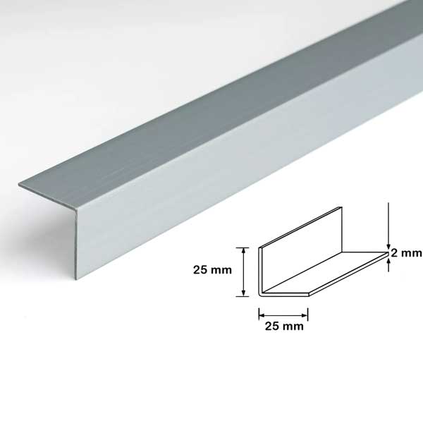 Plastic PVC Silver Corner 90 Degree Angle Trim - 5 Pieces