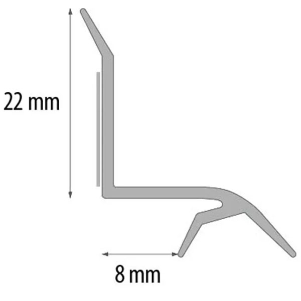  Self-Adhesive Sealing PVC White Strip For Cladding Wall Panel - 2.5m Long