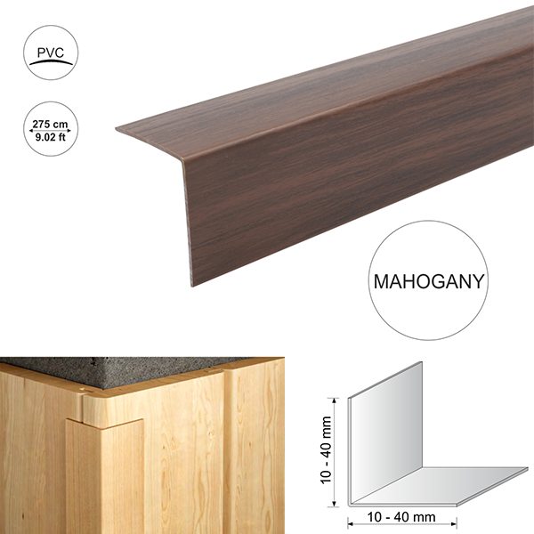 Plastic Pvc Wood Effect 90 Degree Angle Trim Corner Protector