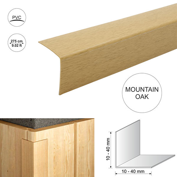 Plastic Pvc Wood Effect 90 Degree Angle Trim Corner Protector