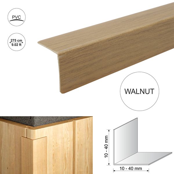 Plastic Pvc Wood Effect 90 Degree Angle Trim Corner Protector